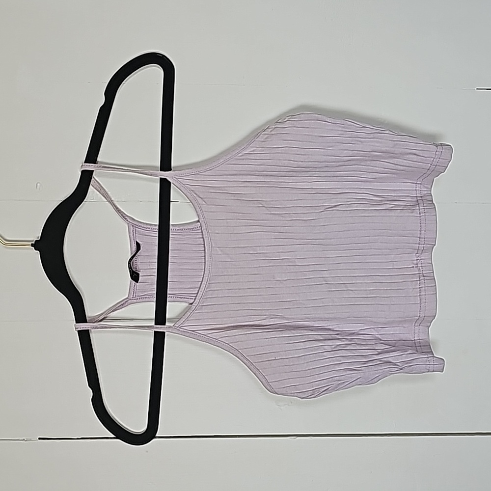 Lilac Ribbed Knit Cami Tank Top